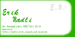 erik madli business card